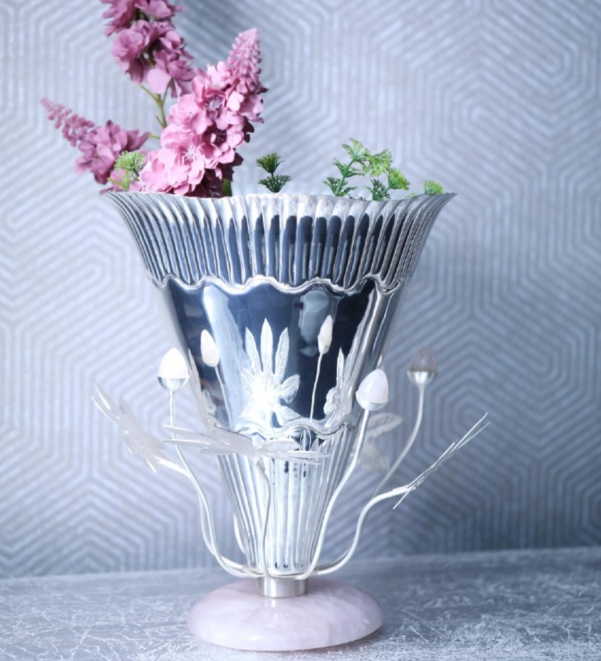 Vase With Flowers & Buds