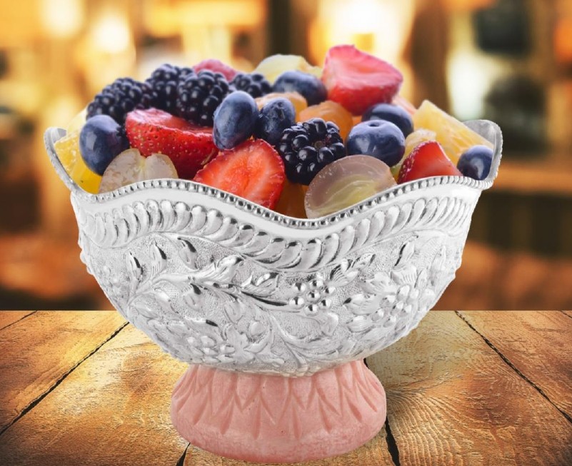 Handcrafted Silver Wave Bowl