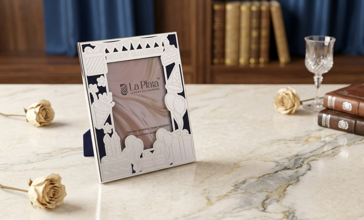 Elephant Photo Frame With Blue Box 