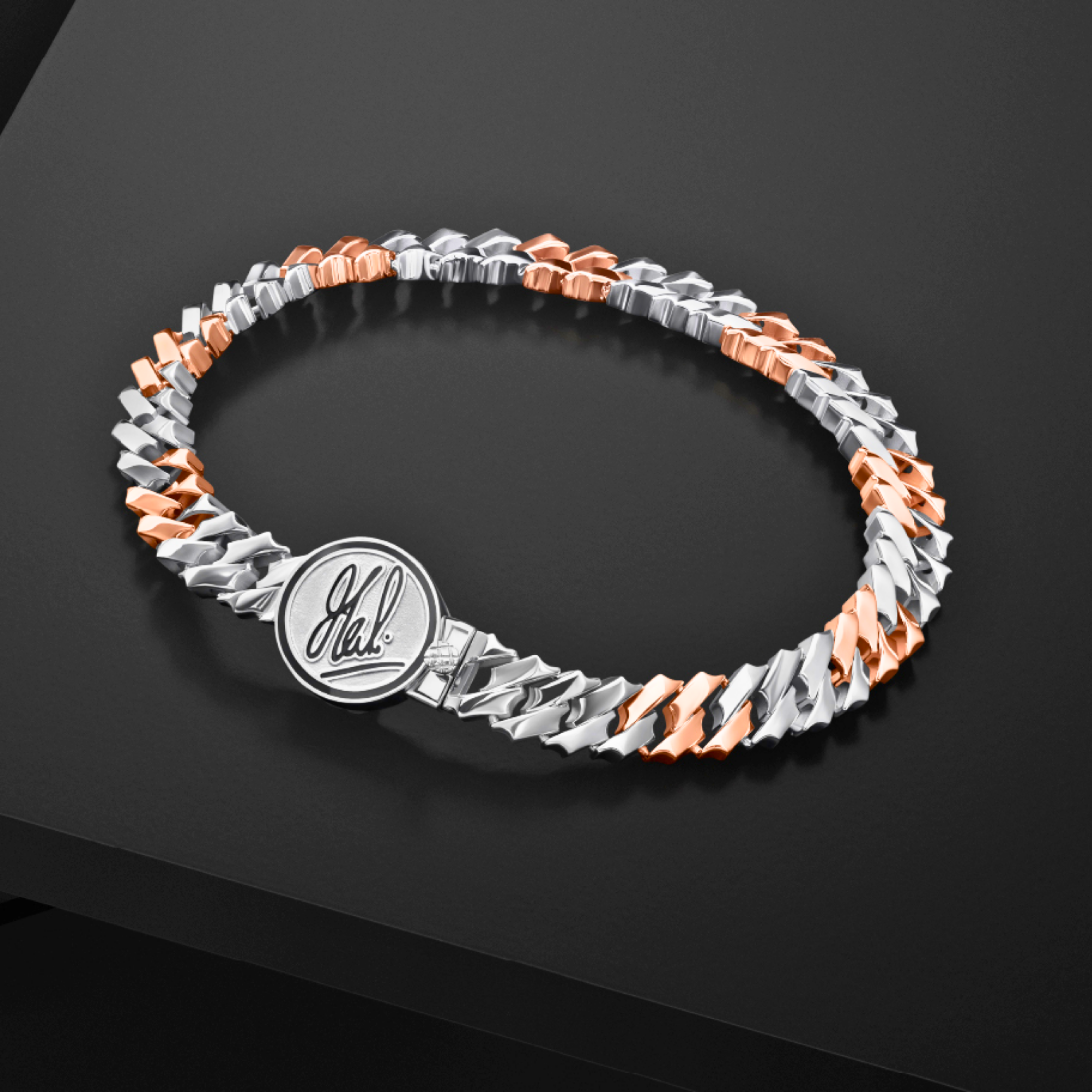 Paltinum Bold Emblem Braclete