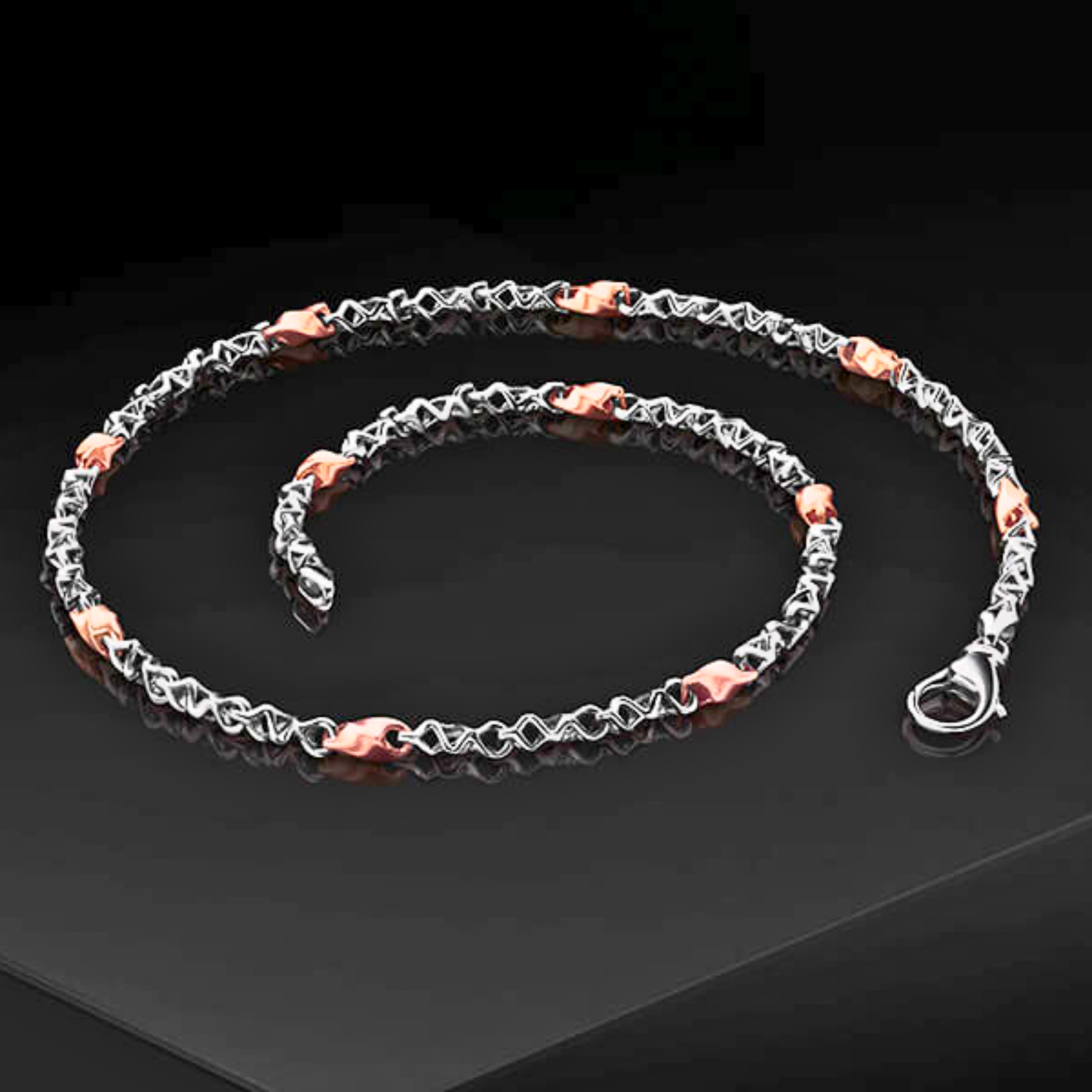 The Platinum Triangular Curved Chain