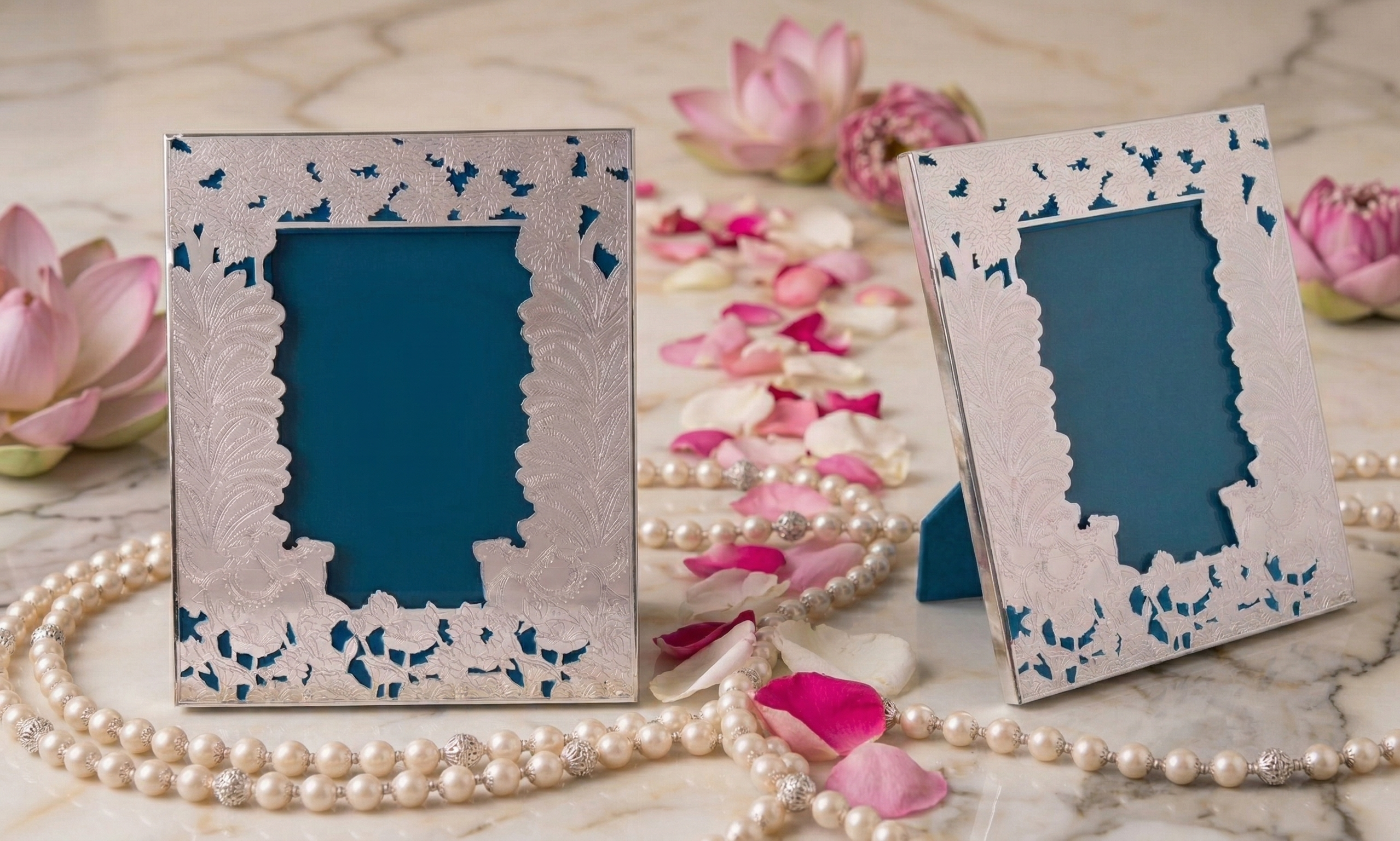 Silver Cow with Tree Photo Frame 1