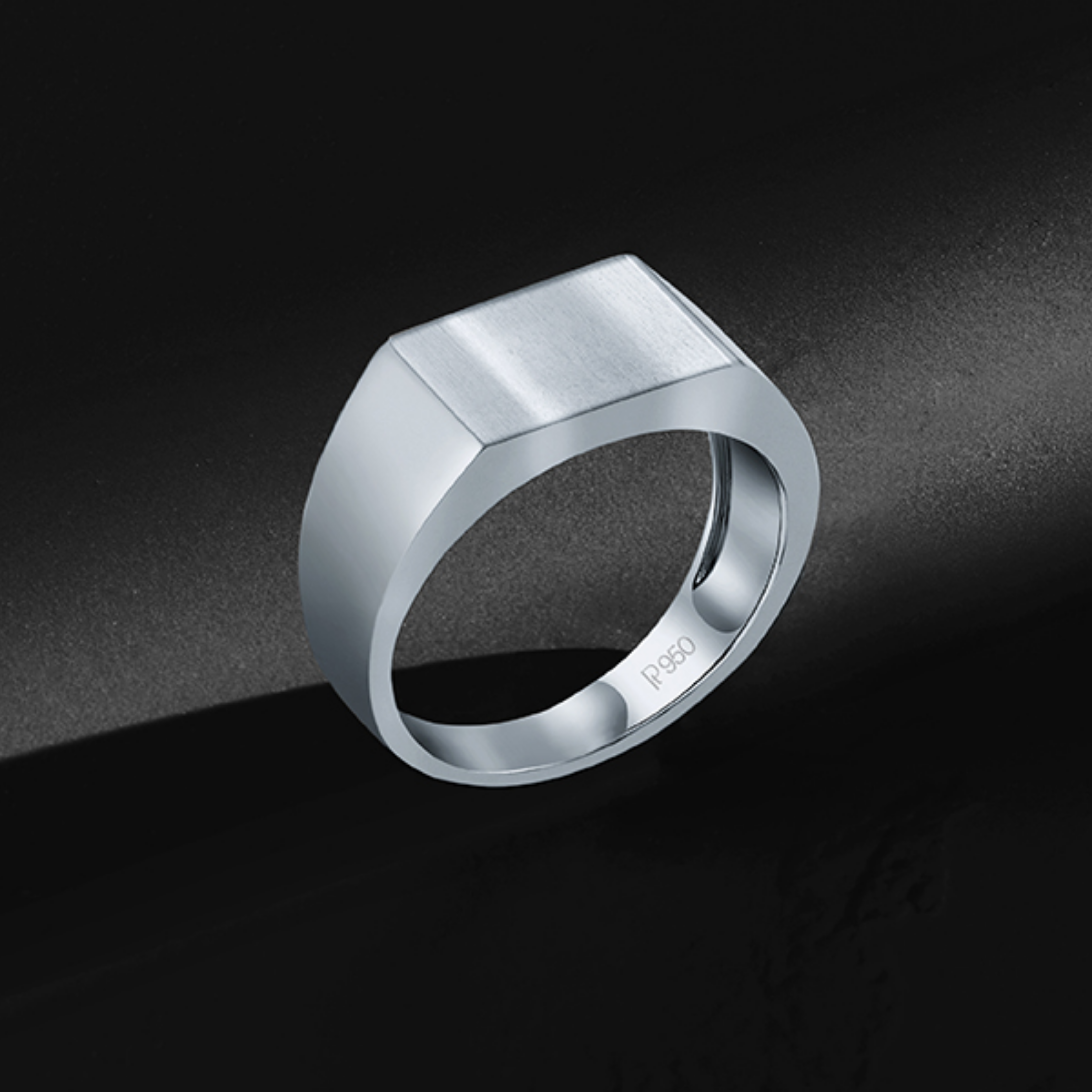 Platinum Seamless Angular Ring