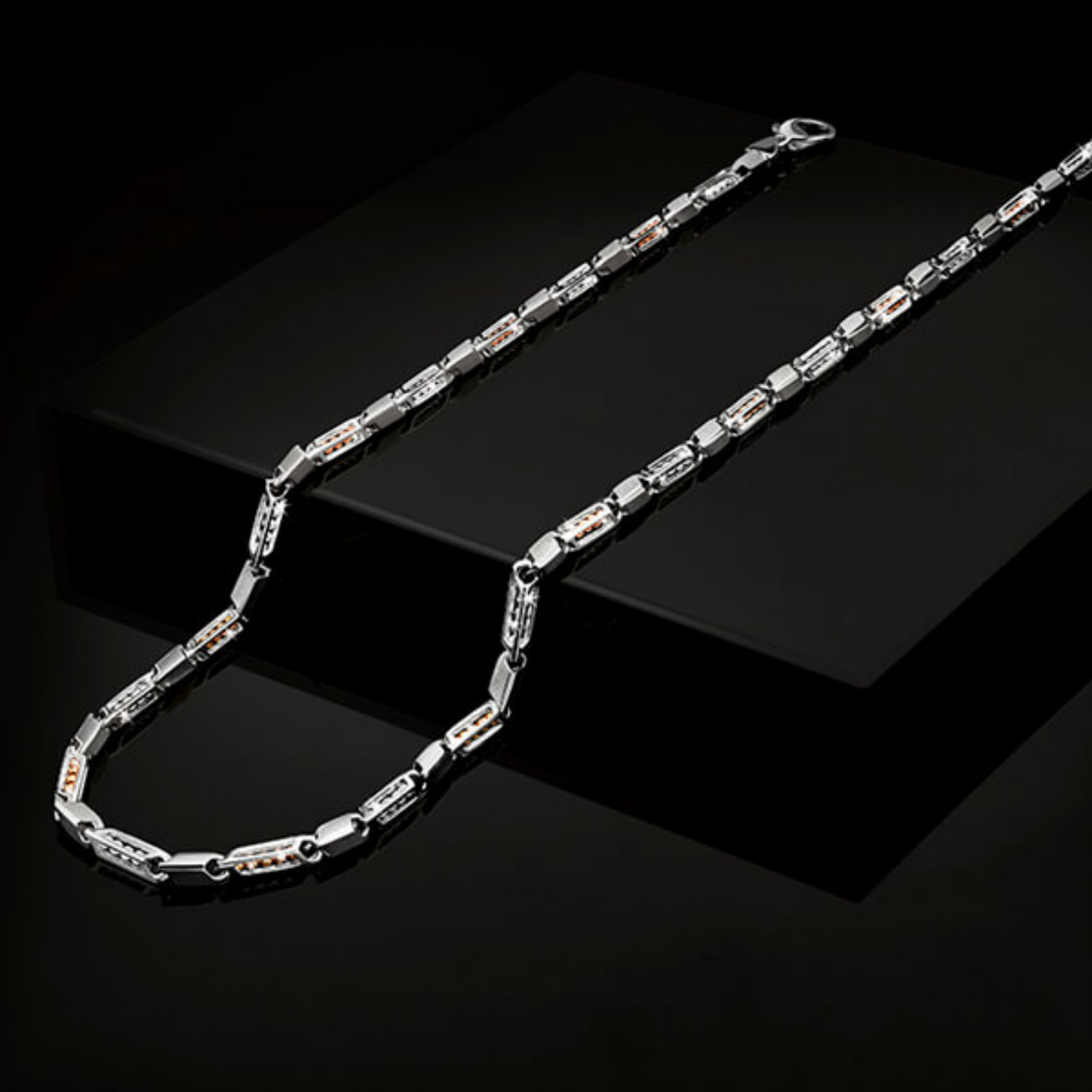 The Platinum Embellished Pellet Chain