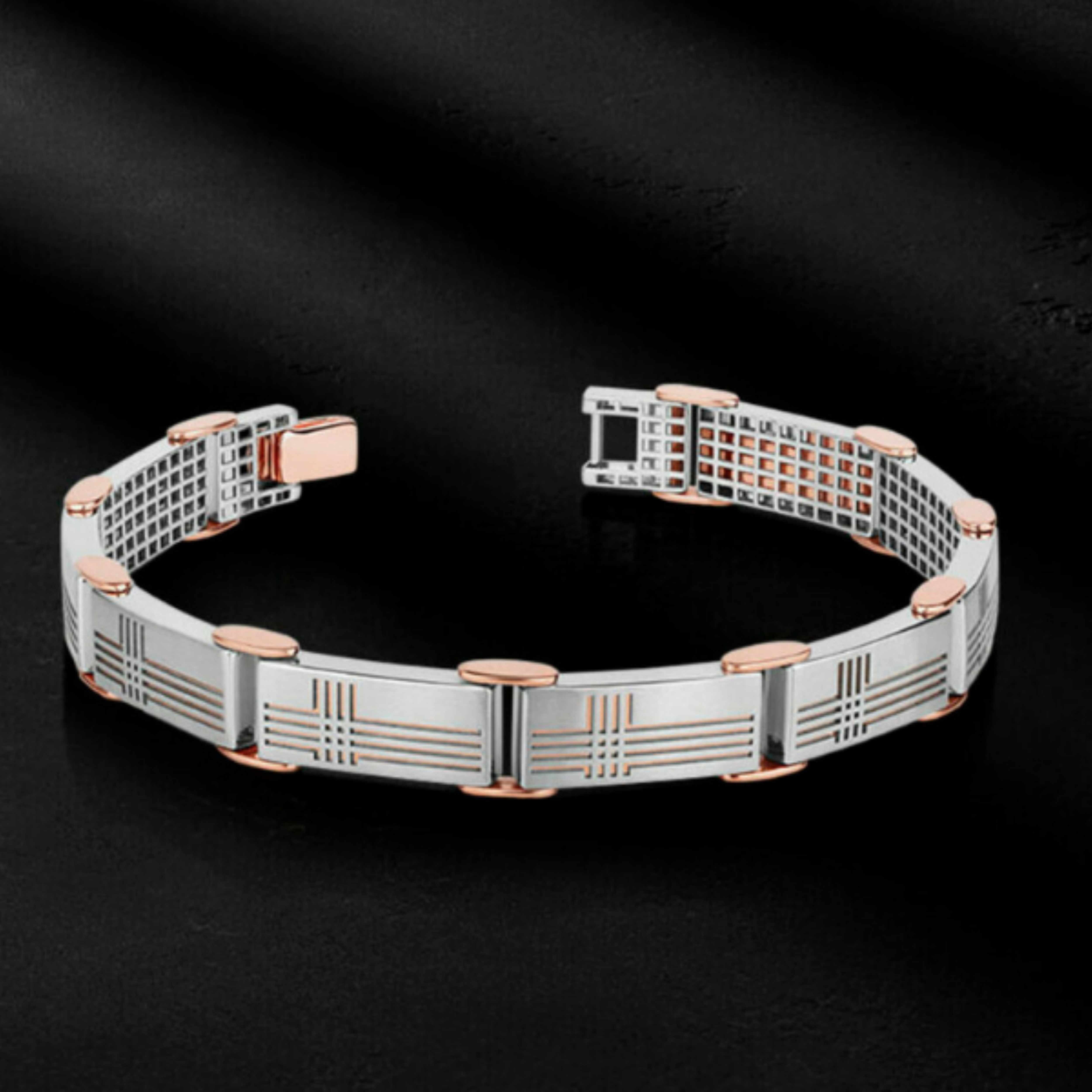 The Platinum Intersecting Bracelet