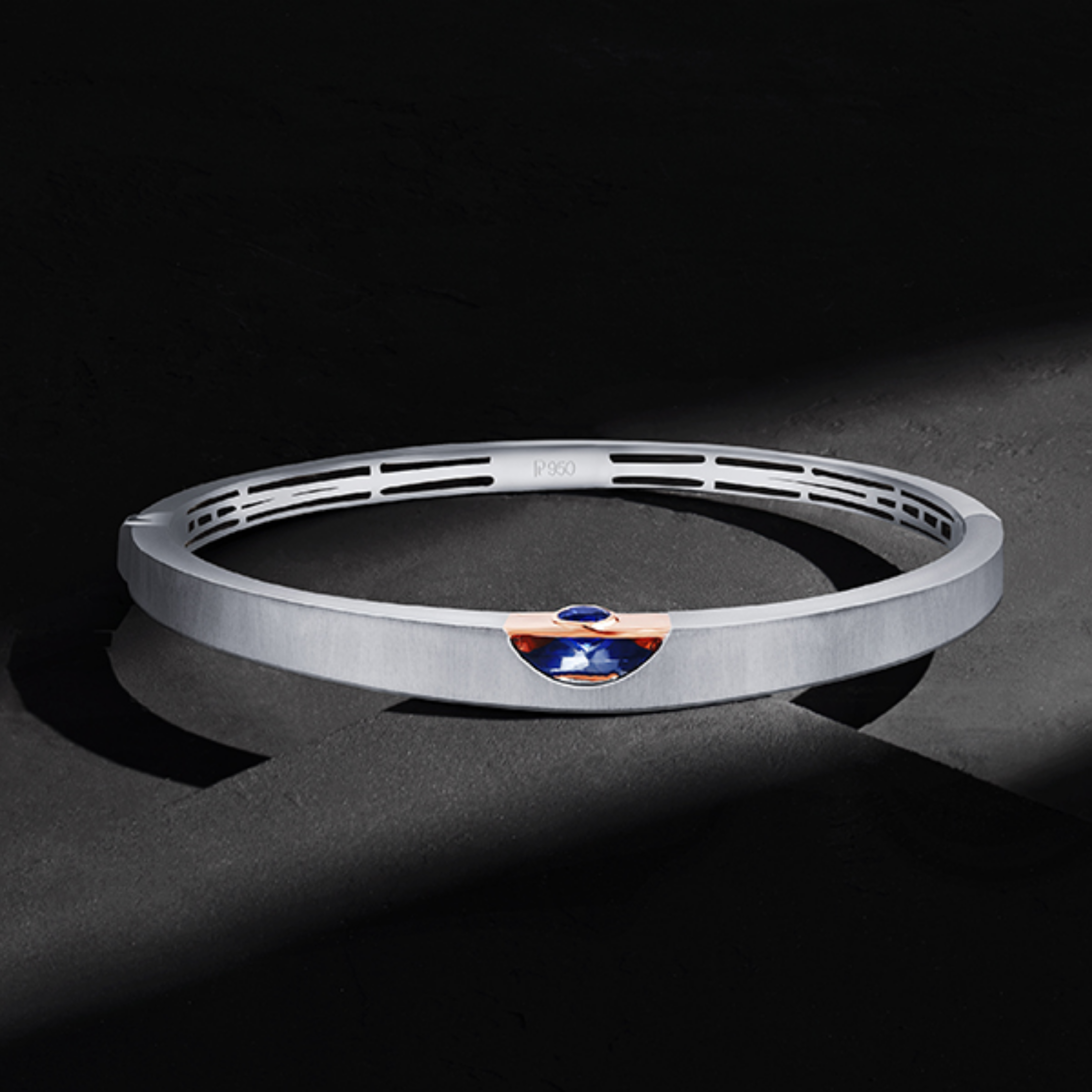 The Platinum Embedded Silhouette Bracelet
