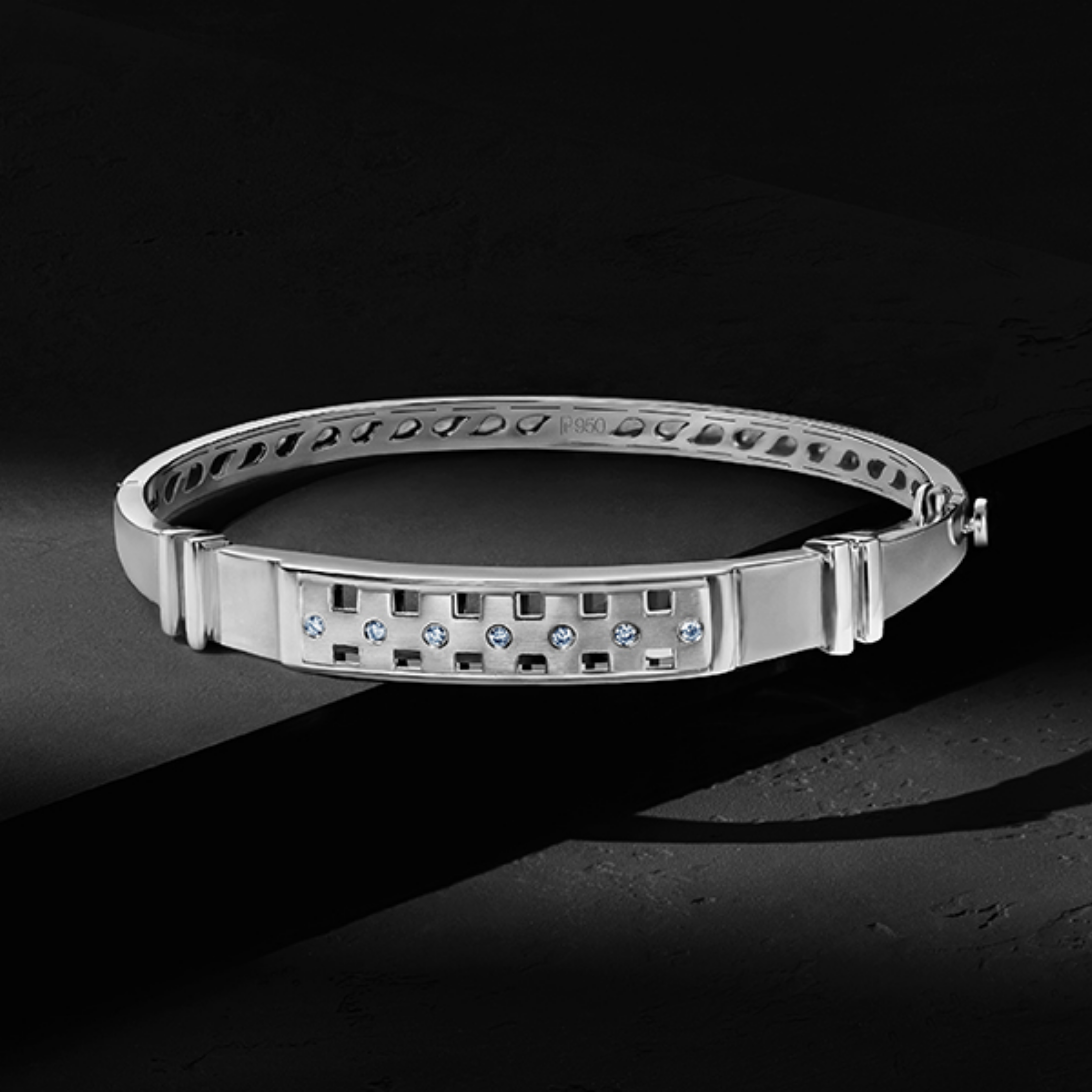 The Platinum Square Motif Bracelet